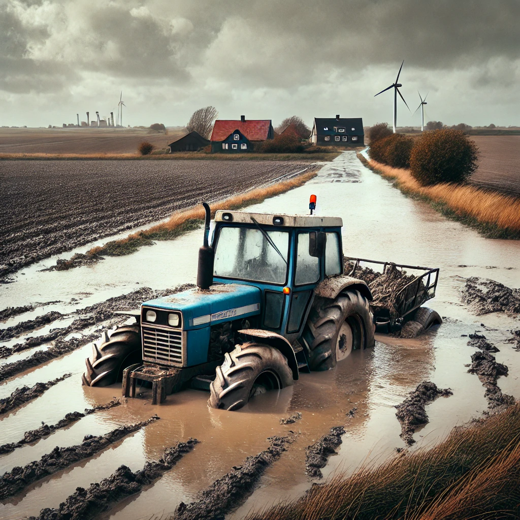 Flooded fild in Denmark